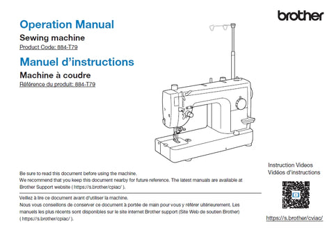 BROTHER PQ1600S SEWING MACHINE OPERATION MANUAL 60 PAGES ENG FRANC