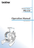 BROTHER PR-650 SEWING MACHINE OPERATION MANUAL BOOK 280 PAGES ENG