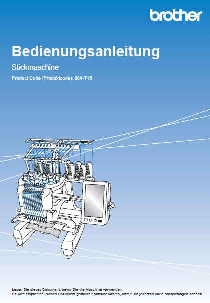 BROTHER PR1055X NAHMASCHINE BEDIENUNGSANLEITUNG 200 SEITE DE