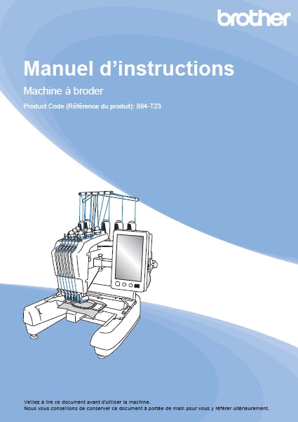 BROTHER PR680W 6 AIGUILLES MACHINE A COUDRE MANUEL D'INSTRUCTIONS 168 PAGES FRANC