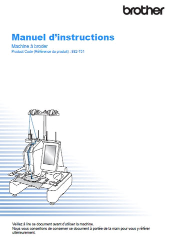 BROTHER PRS100 MACHINE A COUDRE MANUEL D'INSTRUCTION 192 PAGES FRANC