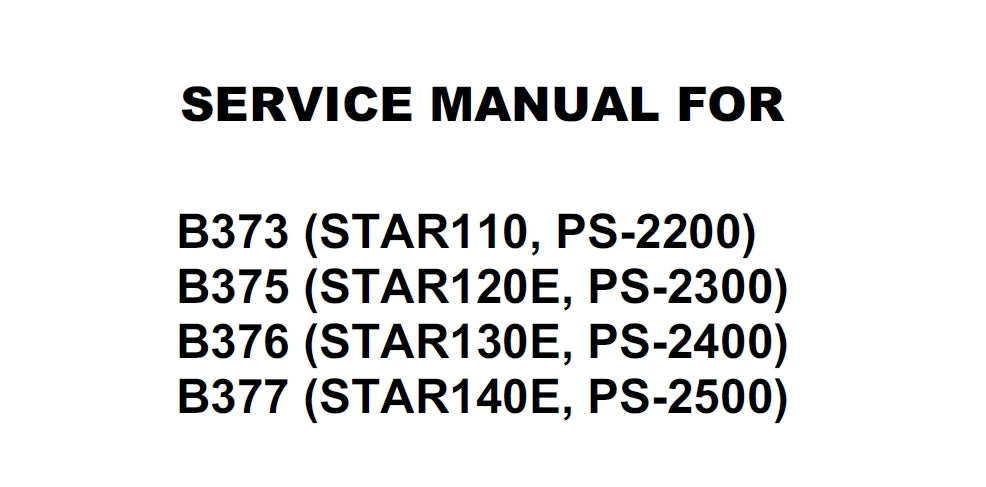 BROTHER PS-2200 PS-2300 PS-2400 PS-2500 SEWING MACHINE SERVICE MANUAL 52 PAGES ENG