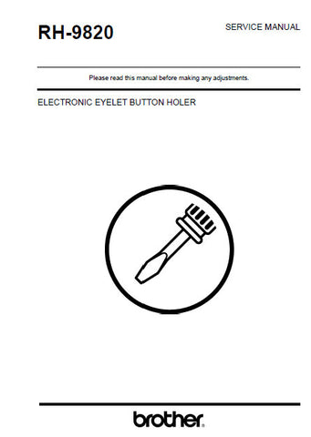 BROTHER RH-9820 SEWING MACHINE SERVICE MANUAL BOOK 236 PAGES ENG