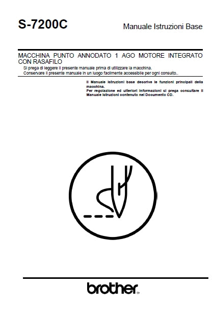 BROTHER S-7200C MACCHINA DA CUCIRE MANUALE ISTRUZIONI 35 PAGES ITALIANO