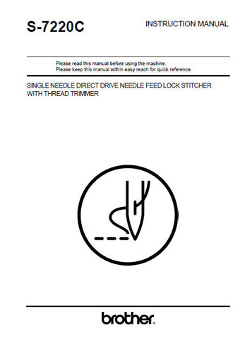 BROTHER S-7220C SEWING MACHINE INSTRUCTION MANUAL BOOK 62 PAGES ENG