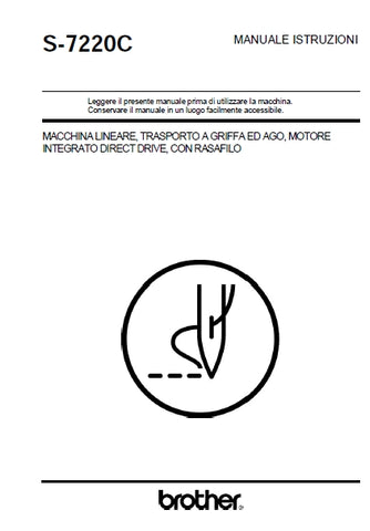 BROTHER S-7220C MACCHINA DA CUCIRE MANUALE ISTRUZIONI 62 PAGES ITALIANO