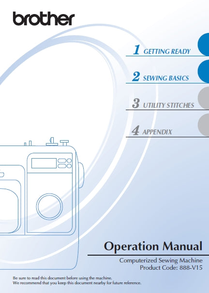 BROTHER ST150HDH SEWING MACHINE OPERATION MANUAL 112 PAGES ENG