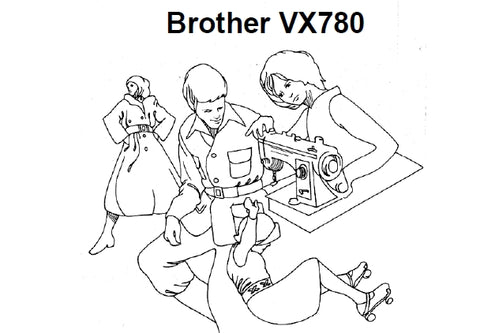 BROTHER VX780 SEWING MACHINE INSTRUCTION MANUAL 44 PAGES ENG