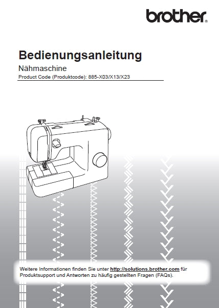 BROTHER XN2500 NAHMASCHINE BEDIENUNGSANLEITUNG 48 SEITE DE