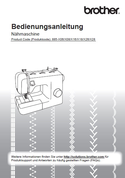 BROTHER XQ3700 NAHMASCHINE BEDIENUNGSANLEITUNG 48 SEITE DE