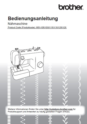 BROTHER XQ3700 NAHMASCHINE BEDIENUNGSANLEITUNG 48 SEITE DE