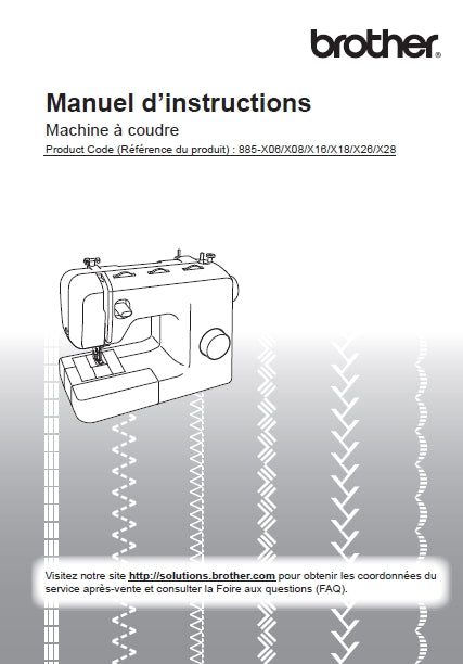 BROTHER XQ3700 MACHINE A COUDRE MANUEL D'INSTRUCTIONS 48 PAGES FRANC