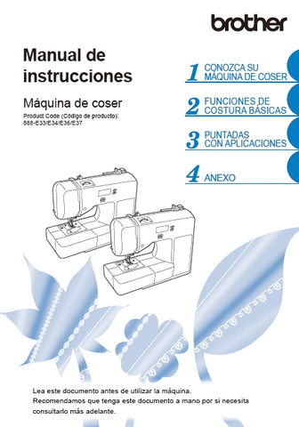 BROTHER XR9550 MAQUINA DE COSER MANUAL DE INSTRUCCIONES 76 PAGINA ESP