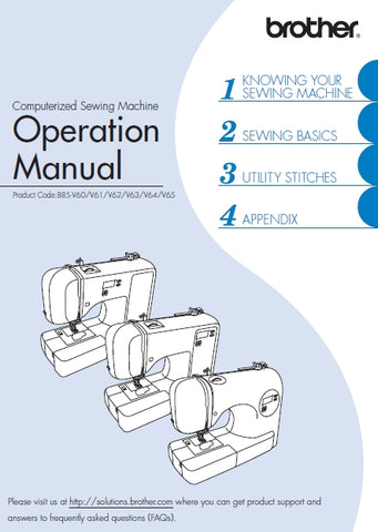 BROTHER CP-6500 SEWING MACHINE OPERATION MANUAL 100 PAGES ENG