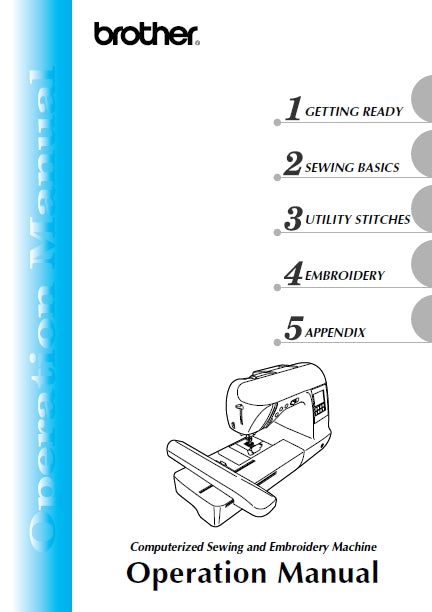BROTHER CPS5XVY SEWING MACHINE OPERATION MANUAL 198 PAGES ENGLISH