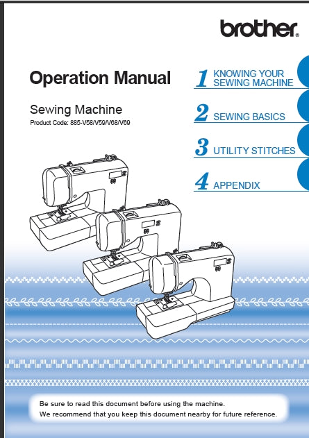 BROTHER CX155LA SEWING MACHINE OPERATION MANUAL 116 PAGES ENGLISH