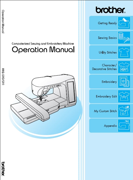 BROTHER INNOV-IS4000D SEWING MACHINE OPERATION MANUAL 249 PAGES ENGLISH