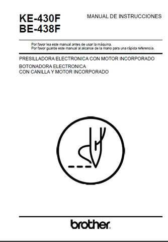 BROTHER KE-430F BE-438F MAQUINA DE COSER MANUAL DE INSTRUCCIONES 90 PAGINA ESP