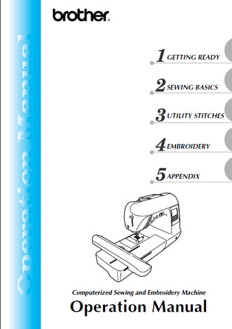 BROTHER NV1200 SEWING MACHINE OPERATION MANUAL 198 PAGES ENG