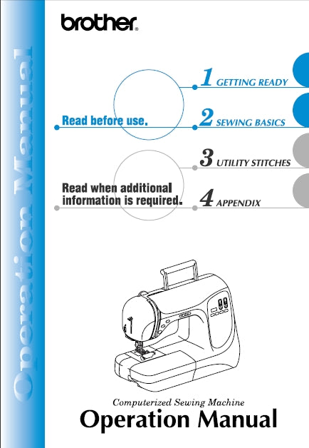 BROTHER NX-200 SEWING MACHINE OPERATION MANUAL 111 PAGES ENGLISH