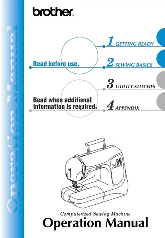 BROTHER NX-200 SEWING MACHINE OPERATION MANUAL 111 PAGES ENGLISH