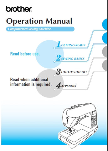 BROTHER NX-450 SEWING MACHINE OPERATION MANUAL 155 PAGES IN ENGLISH