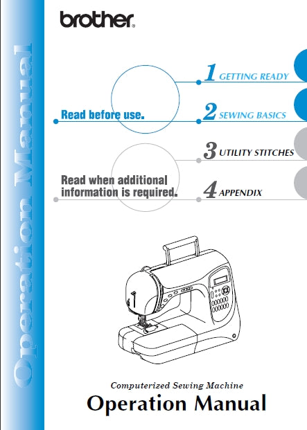 BROTHER NX 600 SEWING MACHINE OPERATION MANUAL 159 PAGES IN ENGLISH