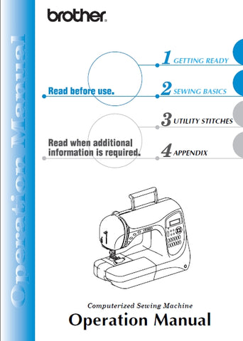 BROTHER NX 600 SEWING MACHINE OPERATION MANUAL 159 PAGES IN ENGLISH