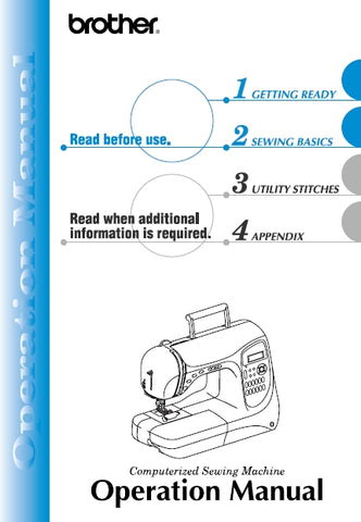 BROTHER PC-420 SEWING MACHINE OPERATION MANUAL 153 PAGES IN ENGLISH