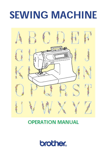 BROTHER PC-6500 COMPUTERIZED SEWING MACHINE OPERATION MANUAL 140 PAGES ENG