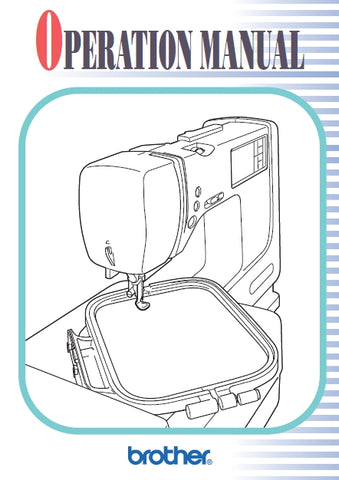 BROTHER PE-400D SEWING MACHINE OPERATION MANUAL 112 PAGES IN ENGLISH