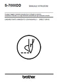 BROTHER S-7000DD MACCHINA DA CUCIRE MANUALE ISTRUZIONI 53 PAGES ITALIANO