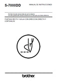 BROTHER S-7000DD MAQUINA DE COSER MANUAL DE INSTRUCCIONES 52 PAGINA ESP