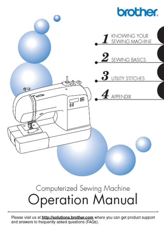 BROTHER SB700T SEWING MACHINE OPERATION MANUAL 72 PAGES ENG