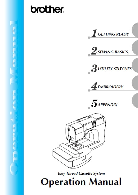 BROTHER SE-270D SEWING MACHINE OPERATION MANUAL 166 PAGES ENGLISH