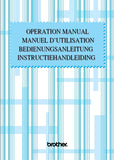 BROTHER VX1400 SEWING MACHINE MACHINE A COUDRE NAHMASCHINE NAAIMACHINE OPERATION MANUAL MANUEL D'UTILISATION BEDIENUNGSANLEITUNG INSTRUCTIEHANDLEIDING 65 PAGES/SEITE ENG FRANC DEUTS NL