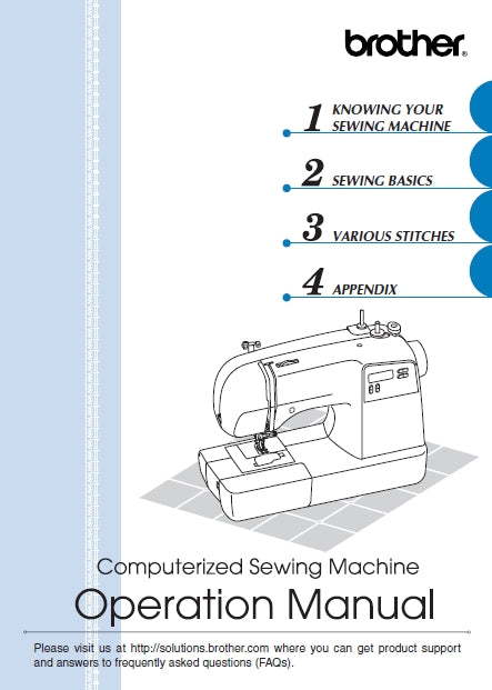 BROTHER XR-9000 SEWING MACHINE OPERATION MANUAL 80 PAGES ENG