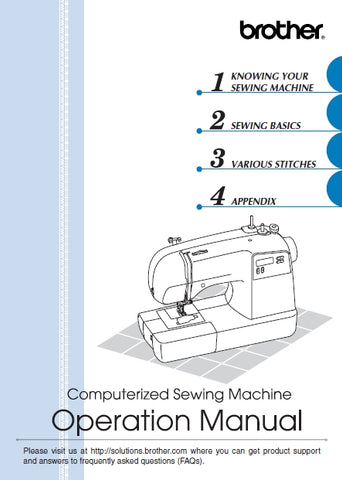 BROTHER XR-9000 SEWING MACHINE OPERATION MANUAL 80 PAGES ENG