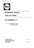 BSA A75 ROCKET III MOTORCYCLE 69-72 WORKSHOP MANUAL 237 PAGES ENG