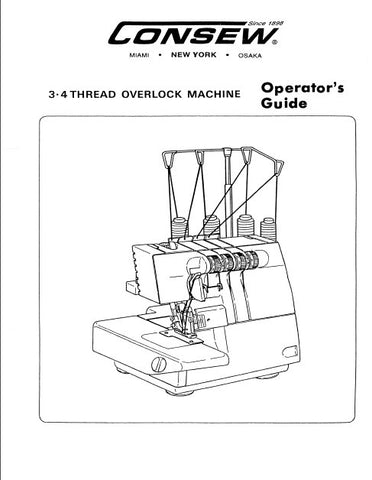 CONSEW 14TU SEWING MACHINE OPERATORS GUIDE 48 PAGES ENG