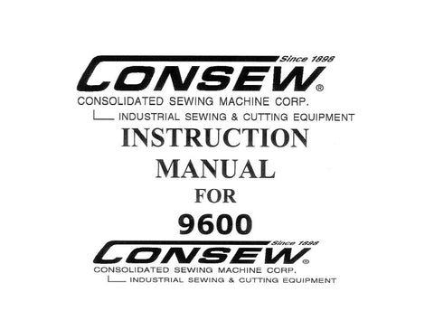 CONSEW 9600 SEWING MACHINE INSTRUCTION MANUAL 84 PAGES ENG