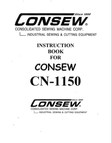 CONSEW CN-1150 SEWING MACHINE INSTRUCTION BOOK 7 PAGES ENG