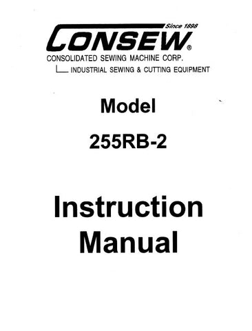 CONSEW 255RB-2 SEWING MACHINE INSTRUCTION MANUAL 18 PAGES ENG