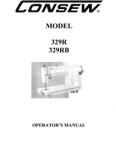 CONSEW MODEL 329R 329RB SEWING MACHINE OPERATORS MANUAL 9 PAGES ENG