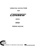 CONSEW MODEL 332R SEWING MACHINE OPERATING INSTRUCTIONS 12 PAGES ENG