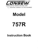 CONSEW MODEL 757R SEWING MACHINE INSTRUCTION BOOK 19 PAGES ENG