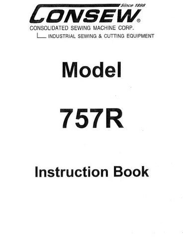 CONSEW MODEL 757R SEWING MACHINE INSTRUCTION BOOK 19 PAGES ENG