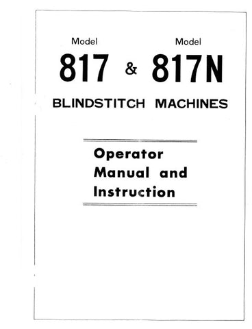 CONSEW MODEL 817 817N SEWING MACHINE OPERATOR MANUAL AND INSTRUCTION 10 PAGES ENG