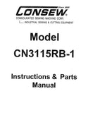 CONSEW MODEL CN3115RB-1 SEWING MACHINE INSTRUCTION MANUAL 36 PAGES ENG