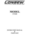 CONSEW MODEL CP146R SEWING MACHINE INSTRUCTION MANUAL 26 PAGES ENG